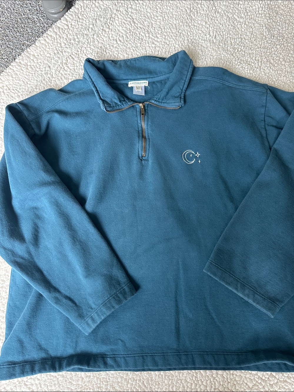 Earthbound half zip sweatshirt teal size S/M